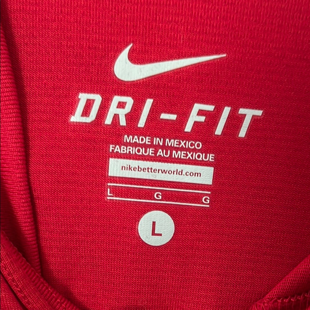 Nike Red Sweatshirt Hoodie Classic Design - Picture 2 of 3